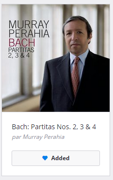 The main artist is Muray Perahia, and the composer (only its last name) is included in the album title.